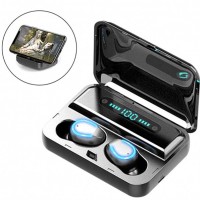 8D Stereo 2000Mah F9-5 True Wireless F9-1 Mini Bass Earbuds F9 With Charging Case Lcd Display Headphone